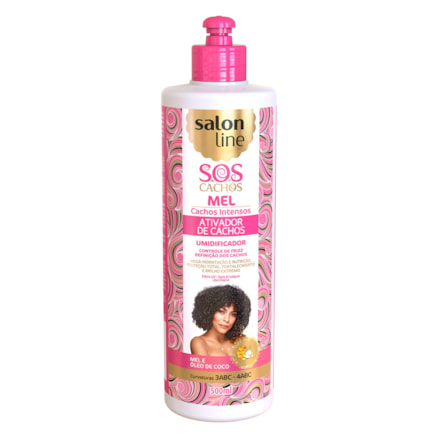 Ativador Cachos Salon Line Sos Cachos Intensos Mel 500ml