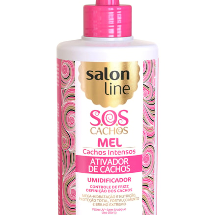 Ativador Cachos Salon Line Sos Cachos Intensos Mel 500ml