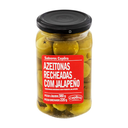 Azeitona Verde Jalapenõ Cepêra 380g