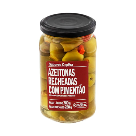 Azeitona Verde Pimentão Cepêra 380g