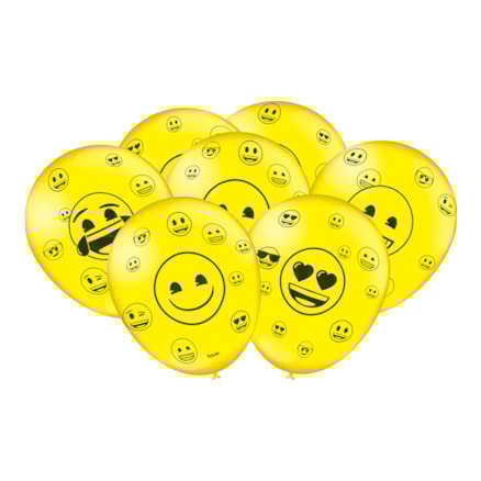 Balão Festcolor Emoji Amarelo Pacote 25 Und