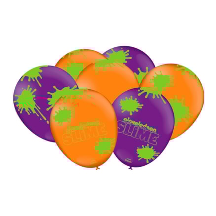Balão Festcolor Especial Slime Laranja Roxo Pacote 25 Und