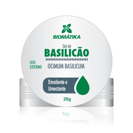 Basilicão Pomada Gel Combate Ressecamento Pele 20g Biomátika