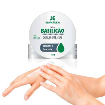 Basilicão Pomada Gel Combate Ressecamento Pele 20g Biomátika