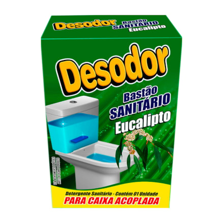 Bastão Sanitário Caixa Acoplada Desodor Eucalipto 1 Und 70g