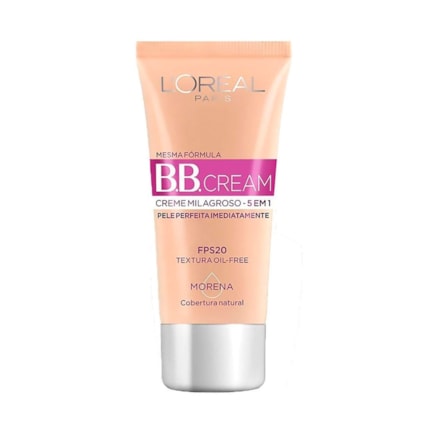 Bb Cream Loreal Creme Milagroso 5 Em 1 Morena Oil Free 30ml