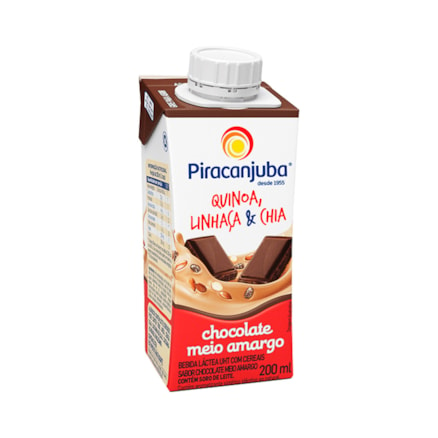 Bebida Láctea Piracanjuba Chocolate Meio Amargo 200ml