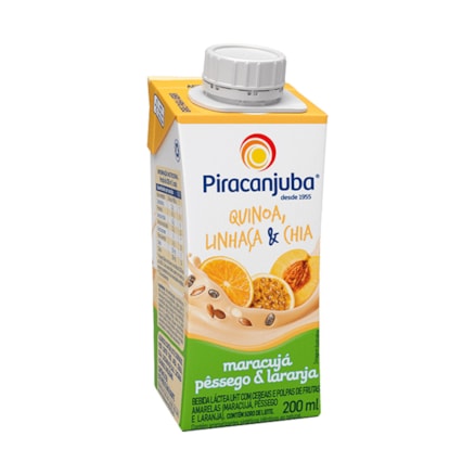 Bebida Láctea Piracanjuba Maracujá Pêssego Laranja 200ml