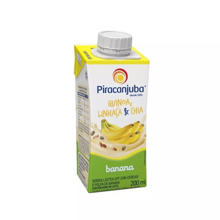 Bebida Láctea Piracanjuba Quinoa Linhaça Chia Banana 200ml