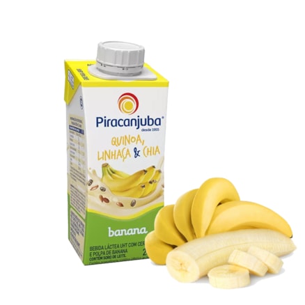 Bebida Láctea Piracanjuba Quinoa Linhaça Chia Banana 200ml