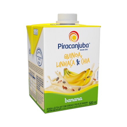 Bebida Láctea Piracanjuba Quinoa Linhaça Chia Banana 500ml