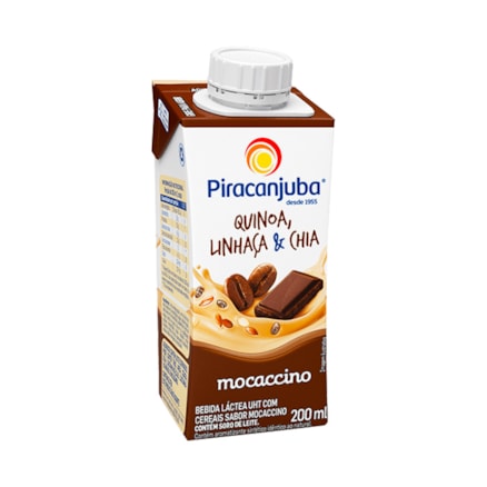 Bebida Láctea Piracanjuba Quinoa Linhaça Mocaccino 200ml