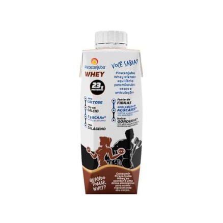 Bebida Láctea Piracanjuba Whey 0 Lactose Cacau 250ml