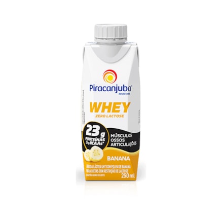 Bebida Láctea Piracanjuba Whey 0 Lactose Polpa Banana 250ml