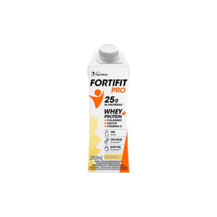 Bebida Láctea Whey Protein Fortifit Pro Banana 250ml