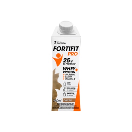 Bebida Láctea Whey Protein Fortifit Pro Cacau 250ml