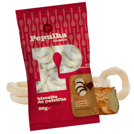 Biscoito De Polvilho Pepulha Sabor Tradicional 80g