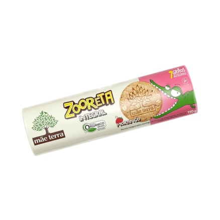 Biscoito Integral Mãe Terra Zooreta Morango 110g