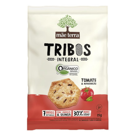 Biscoito Integral Tomate Manjericão Mãe Terra Tribo Und 25g