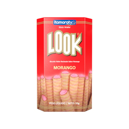 Biscoito Itamaraty Wafer Stick Look Morango 55g