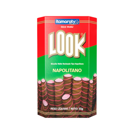 Biscoito Itamaraty Wafer Stick Look Napolitano 55g