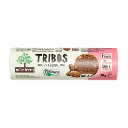 Biscoito Orgânico Integral Mãe Terra Tribos Cacau 130g