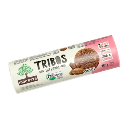 Biscoito Orgânico Integral Mãe Terra Tribos Cacau 130g