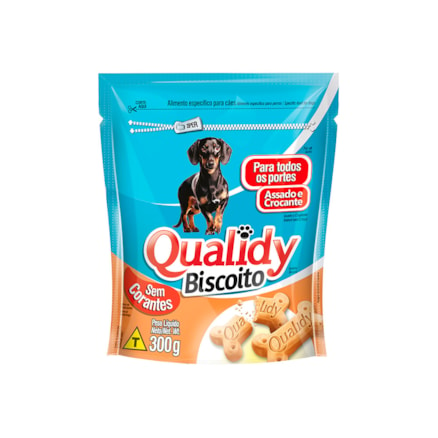 Biscoito Qualidy Para Cães De Todos Os Portes 300g