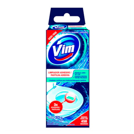 Bloco Sanitário Perfumado Vim Sanitário Pastilha Oceano 30g