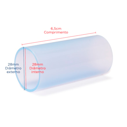 Bocal de Espirômetro Tubete Para Espirometria Reutilizável Nicefeel 60mm Ø30mm