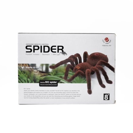 Brinquedo de Aranha com Controle Remoto Spider Realista Rastejador Infravermelho Halloween +8 Anos Pilha