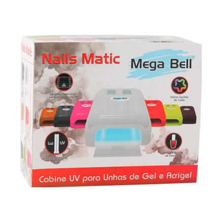 Cabine Uv Unhas Santa Clara Megabell Matic 220v Acry-gel