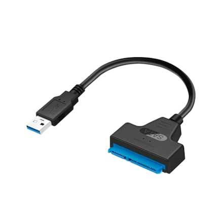 Cabo Adaptador Conversor USB 3.0 SATA SSD e HD 2.5 Notebook Computador 22 Pinos