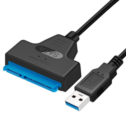 Cabo Adaptador Conversor USB 3.0 SATA SSD e HD 2.5 Notebook Computador 22 Pinos