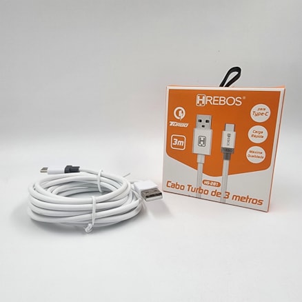 Cabo Carregador Turbo Tipo C Celular Transferencia Dado 3 metros Reforçado 3.1a