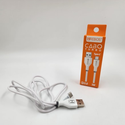 Cabo Carregador Turbo USB e Tipo C Carregamento Rápido e Dados Celular 1m 3.1a