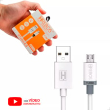 Cabo Celular Reforçado Micro USB V8 Turbo 4.0 2 Metros Carregamento Rápido Dados