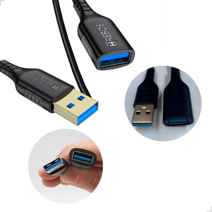 Cabo Extensor Usb 3.0 Otg Macho Fêmea Adaptador Extensão 1 metro Turbo Reforçado