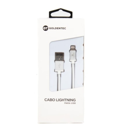 Cabo Lightning Usb Goldentec Mfi White - 1.2 M