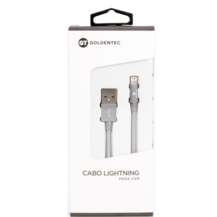 Cabo Lightning Usb Nylon Goldentec Mfi Space Gray - 1.2 Metr