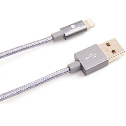 Cabo Lightning Usb Nylon Goldentec Mfi Space Gray - 2 Metros