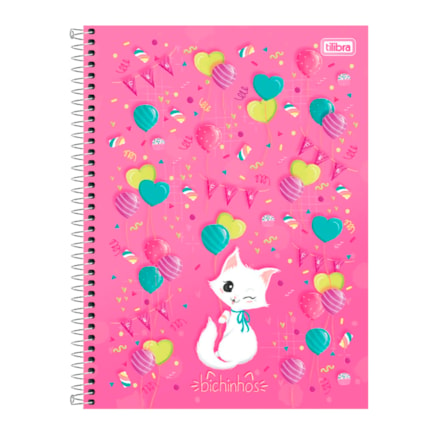 Caderno Tilibra Capa Dura Bichinhos 10 Materias 4 Und