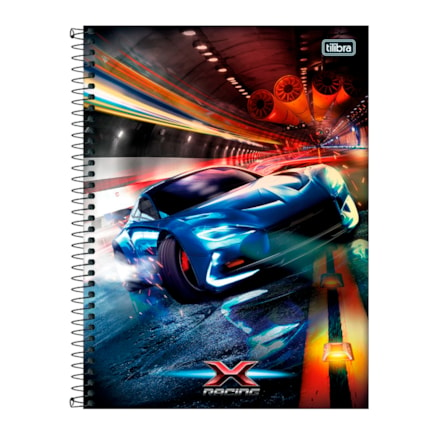 Caderno Tilibra Capa Dura X-racing 16 Matérias 2 Und