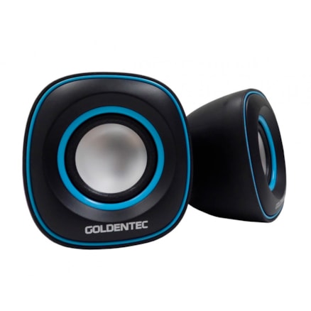 Caixa De Som 6.0w Rms Goldentec Gt Sound 2.0 Preto/azul