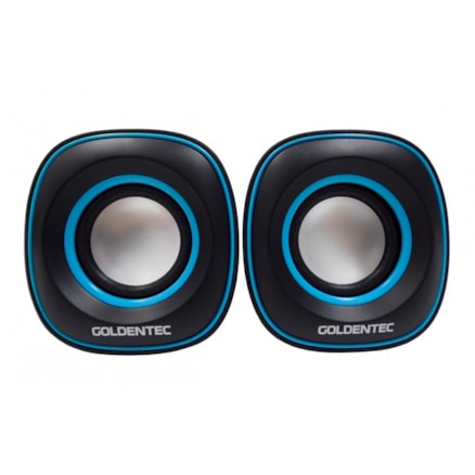 Caixa De Som 6.0w Rms Goldentec Gt Sound 2.0 Preto/azul