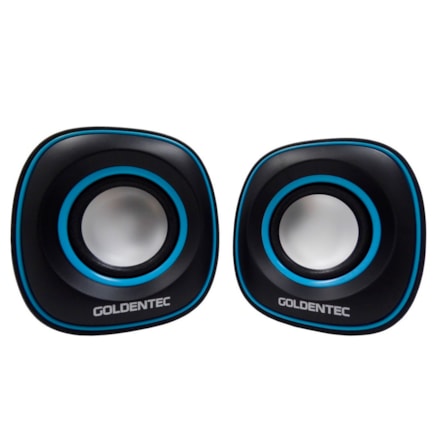 Caixa De Som 6.0w Rms Goldentec Gt Sound 2.0 Preto/azul