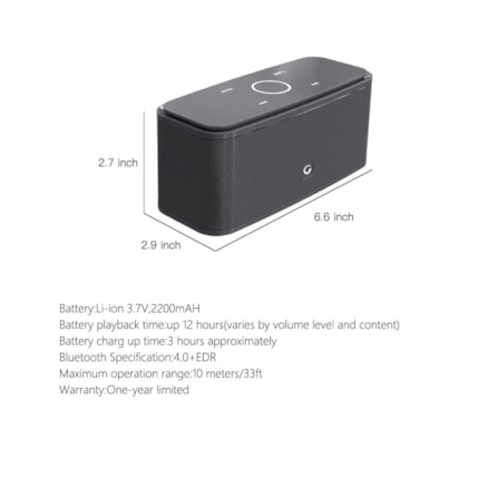 Caixa Som Doss V4.0 Bluetooth Sem Fio Portátil 12w Estéreo