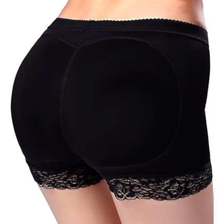 Calcinha Short Levanta Bumbum Acabamento Renda Preto Bm