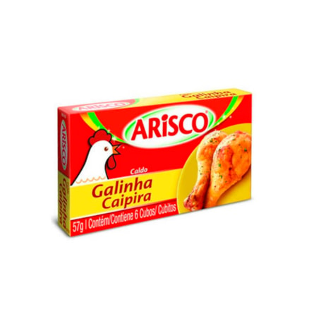 Caldo Arisco 10 Caixetas Com 6 Cubos Galinha Caipira 57g