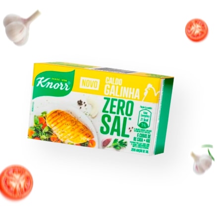 Caldo Knorr 10 Caixas Com 6 Cubos Galinha Zero Sal 48g